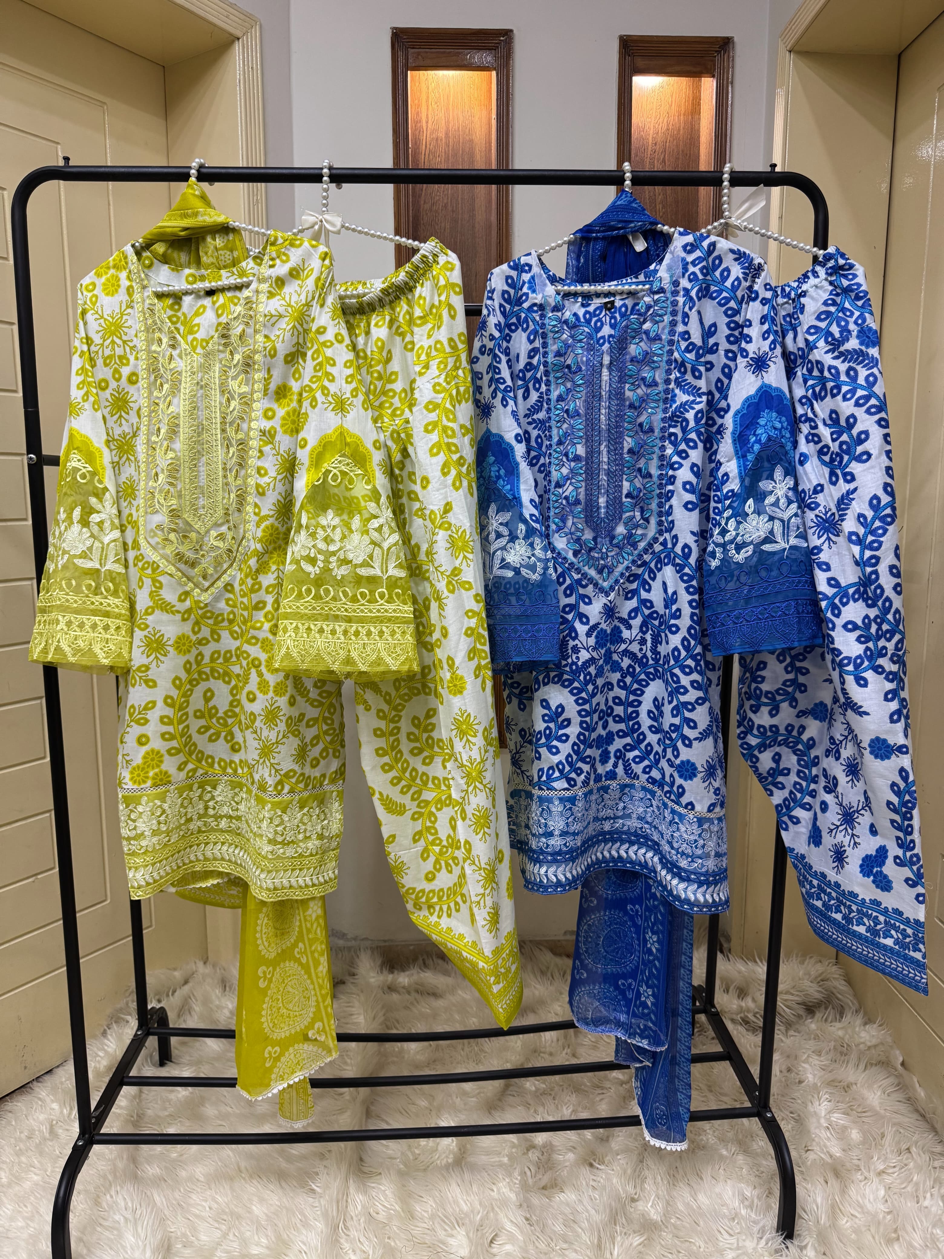"Elegance Stitched 3-Piece Lawn Outfit"