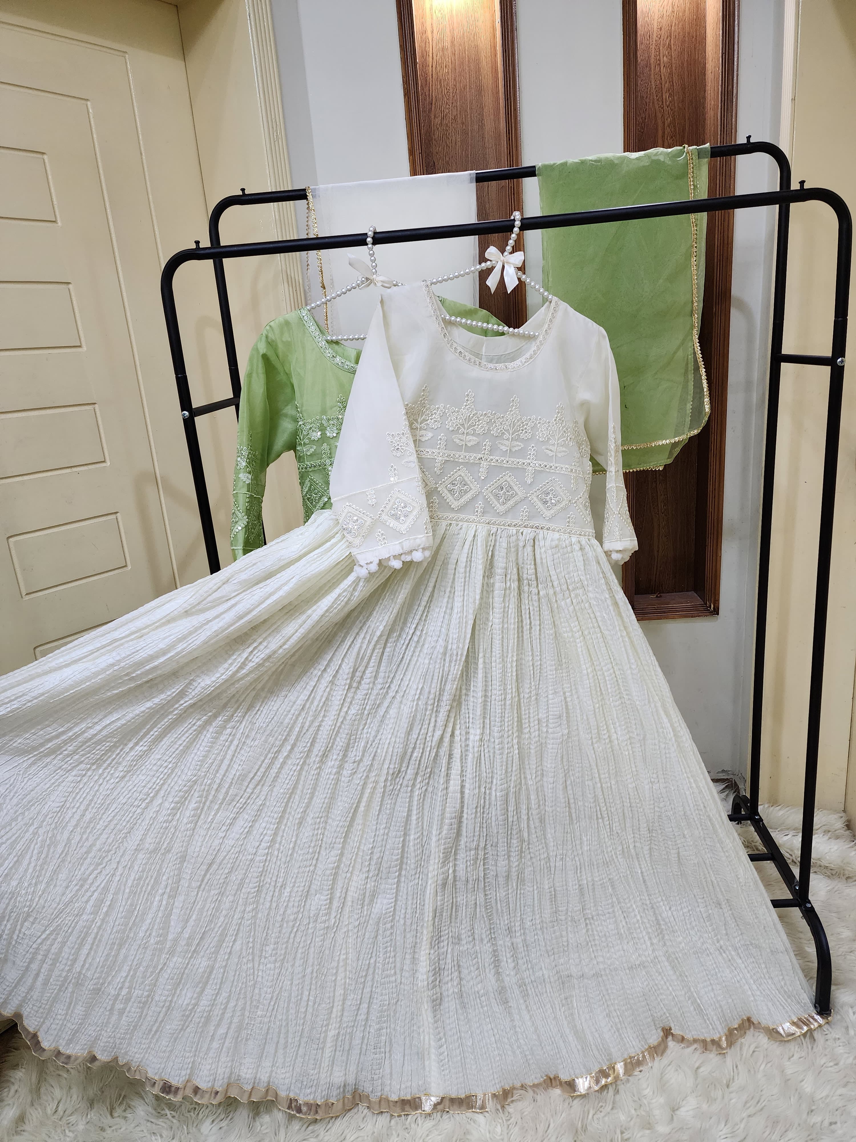 Embellished Sequin Organza Frock – Eid Festive Collection