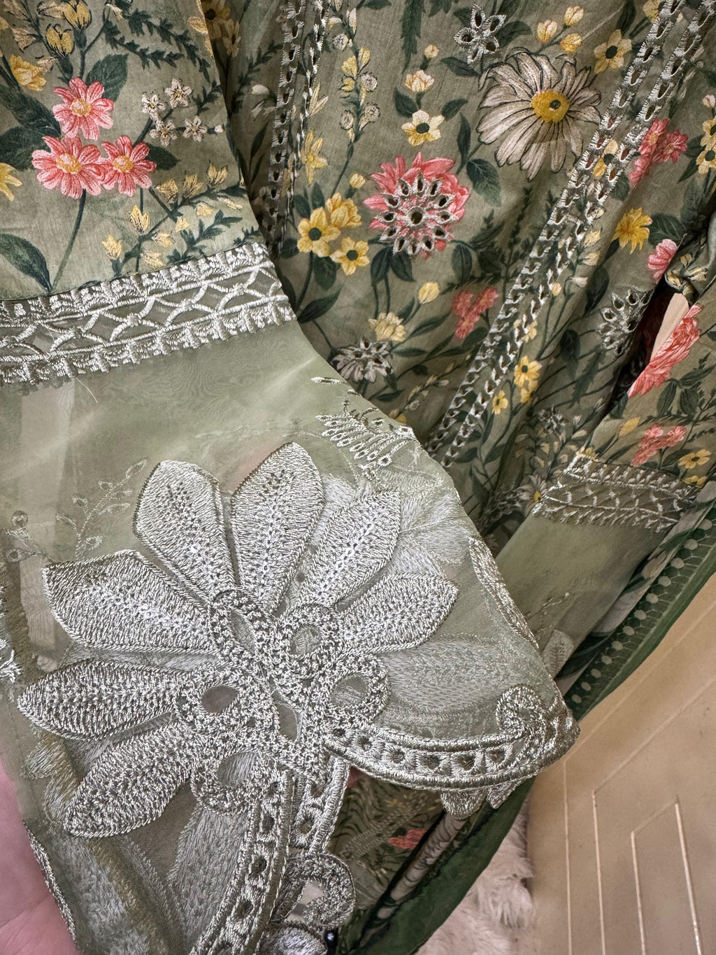 "Eid Luxe Edit – Embroidered Lawn with Lace Finish"