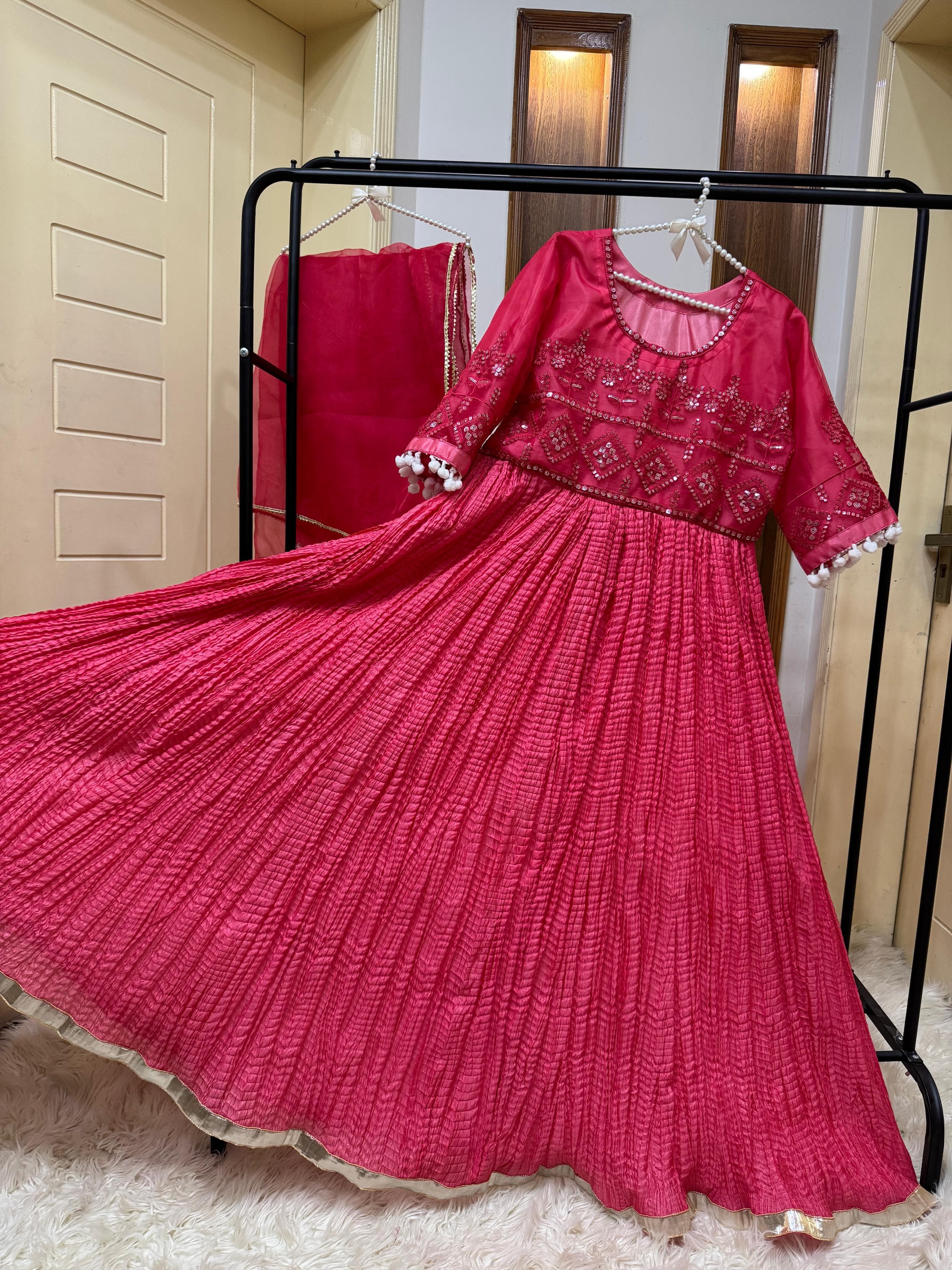 Embellished Sequin Organza Frock – Eid Festive Collection