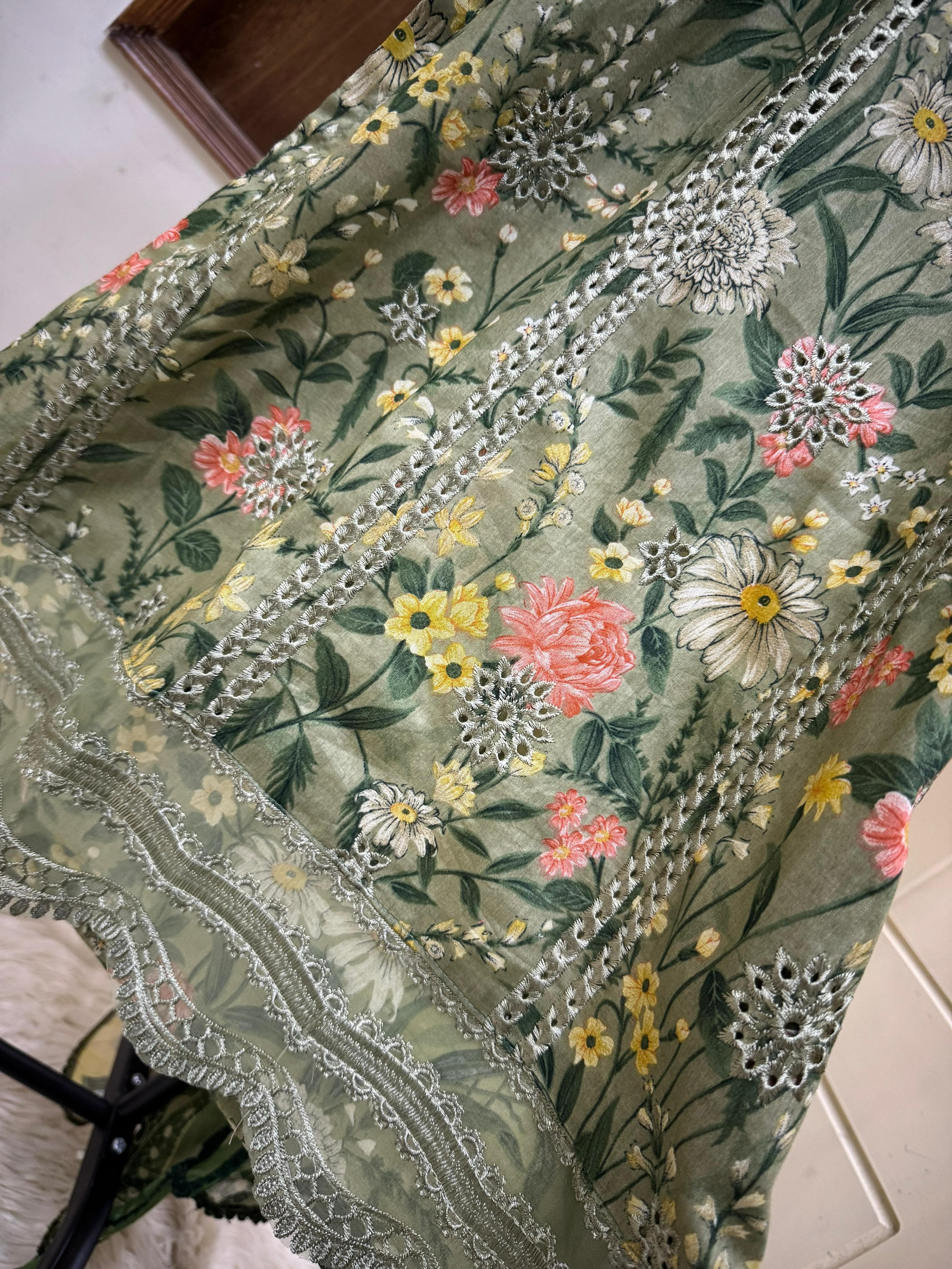 "Eid Luxe Edit – Embroidered Lawn with Lace Finish"