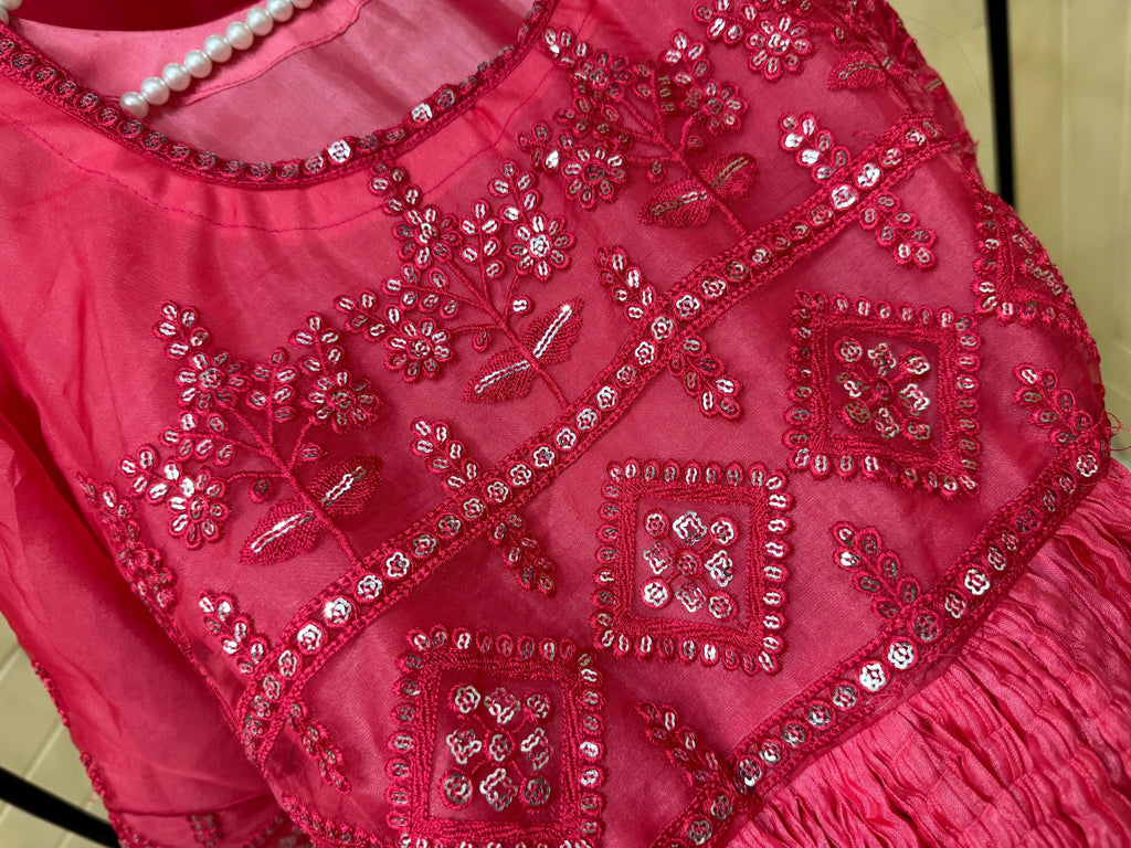 Embellished Sequin Organza Frock – Eid Festive Collection
