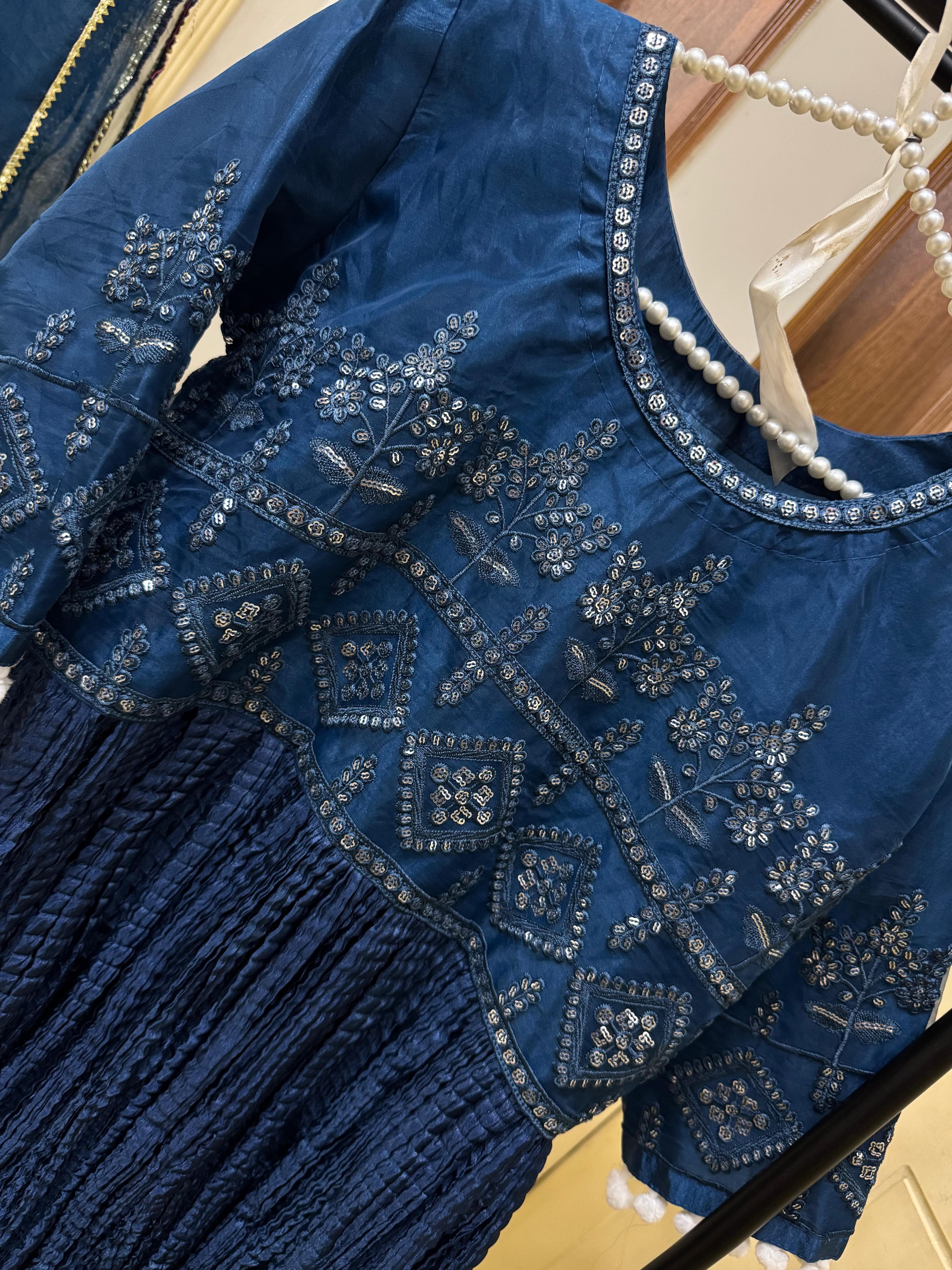 Embellished Sequin Organza Frock – Eid Festive Collection