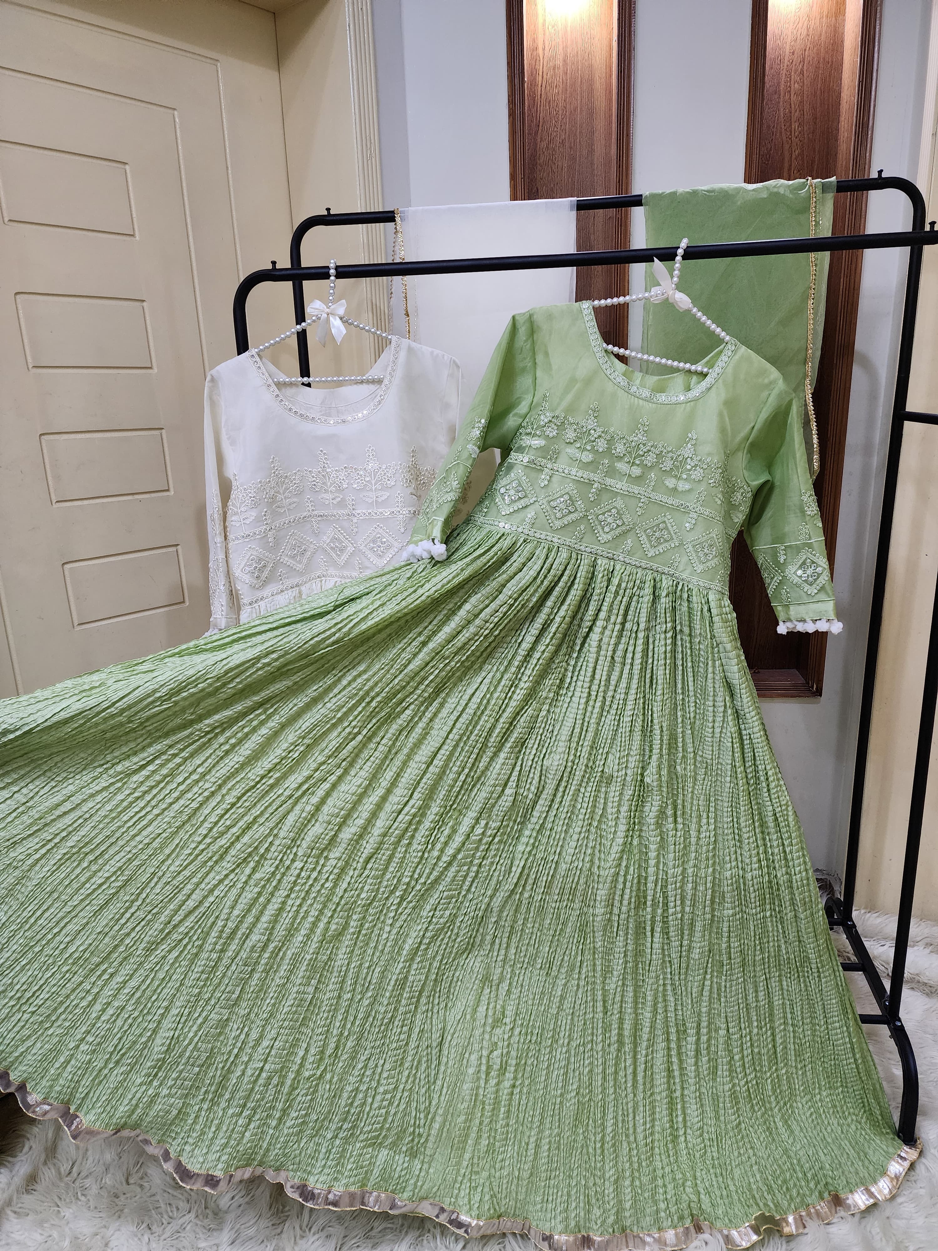 Embellished Sequin Organza Frock – Eid Festive Collection