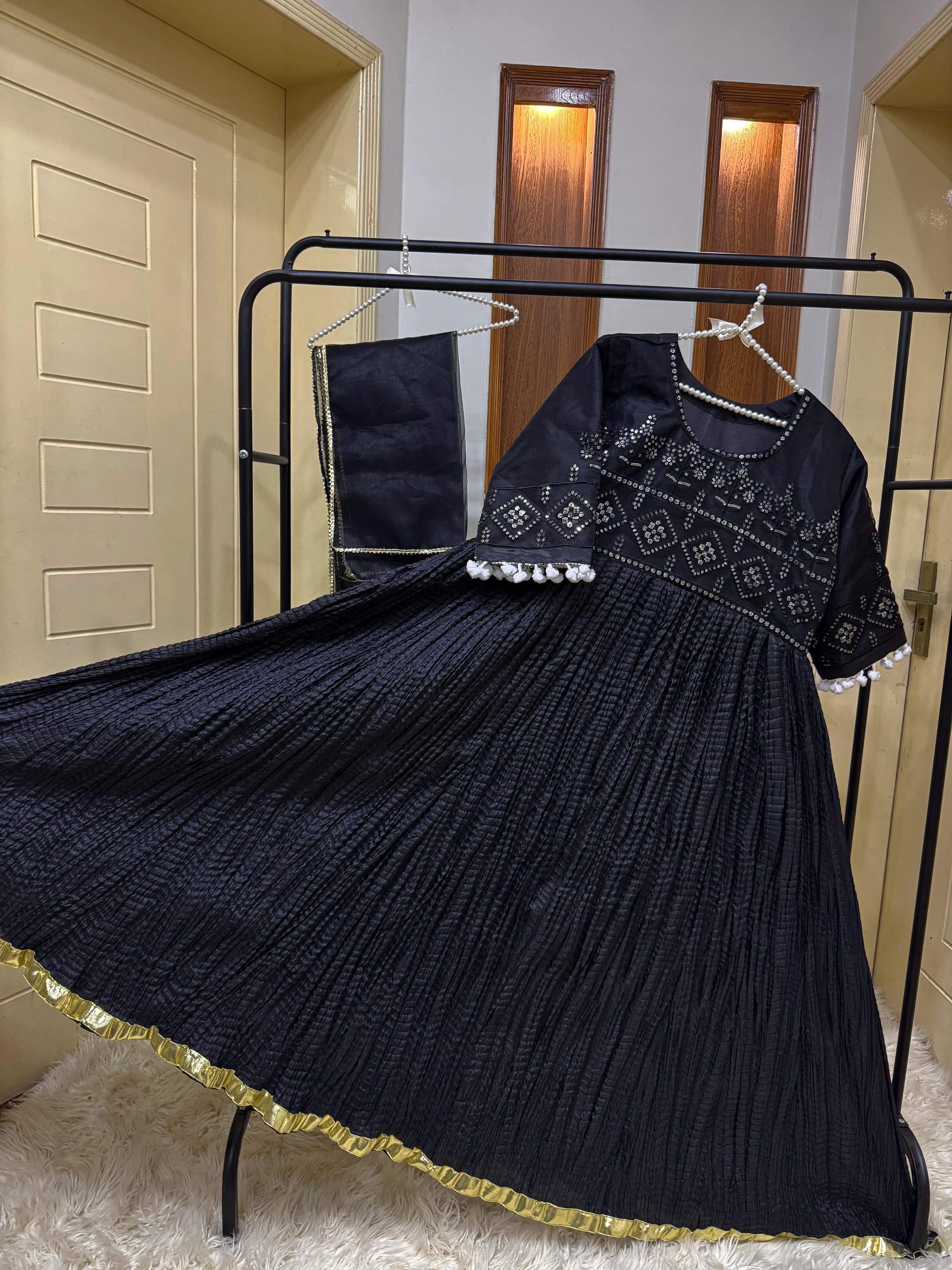 Embellished Sequin Organza Frock – Eid Festive Collection