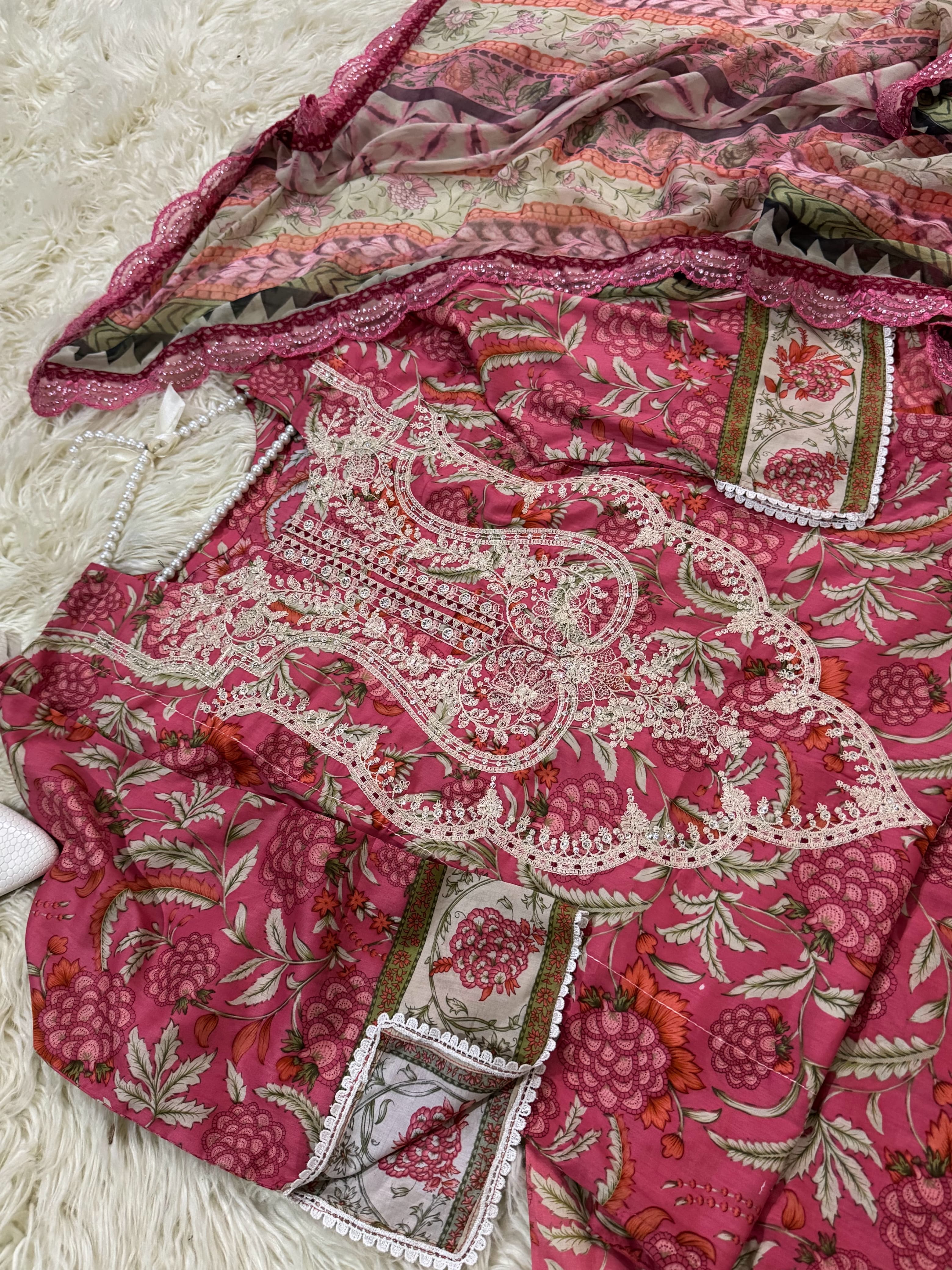 Digital Print & Sequin Embroidered Lawn Set (3-Piece) | Ready to Wear