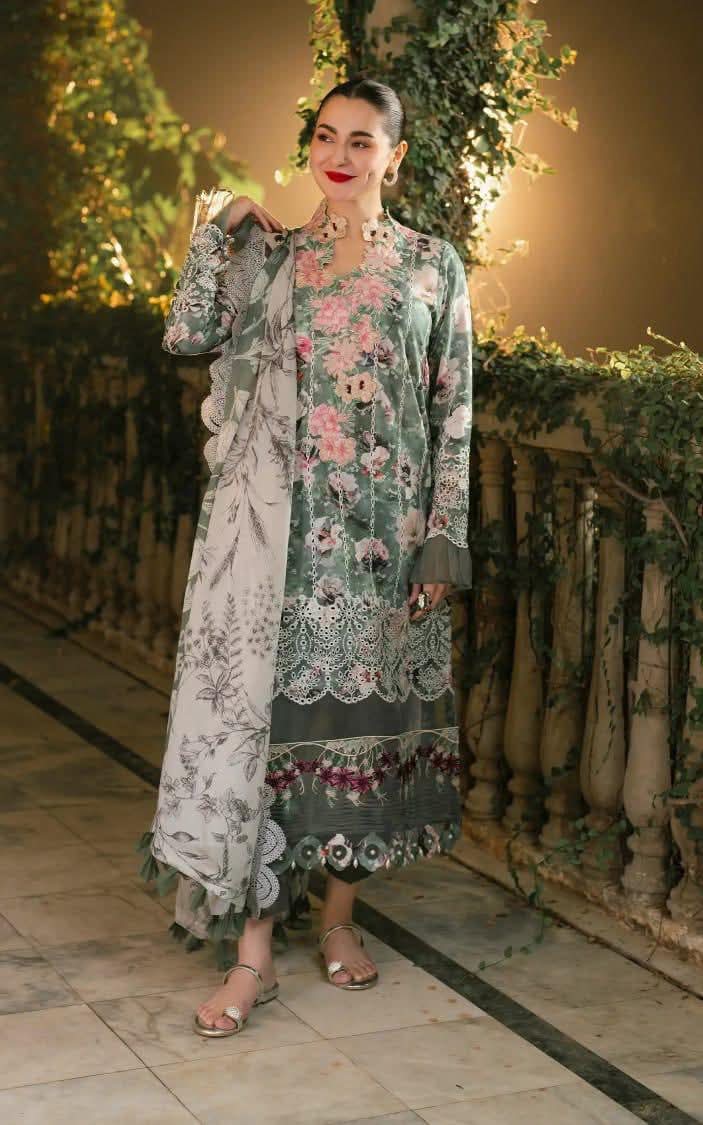 New Arrival | Chikankari Lawn 3-Piece Suit – Digital Printed, Sequins Embroidered, Pure Lawn Fabric with Chiffon Dupatta |Ready to Wear